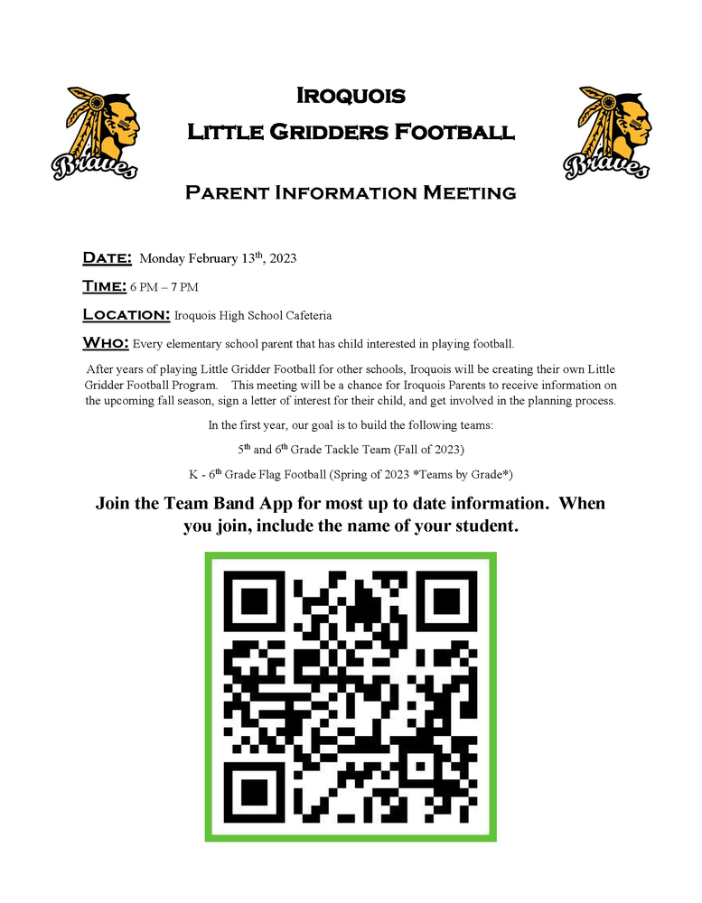Iroquois Little  Gridders Football