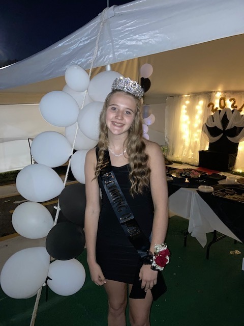 Queen Madison enjoying the night.